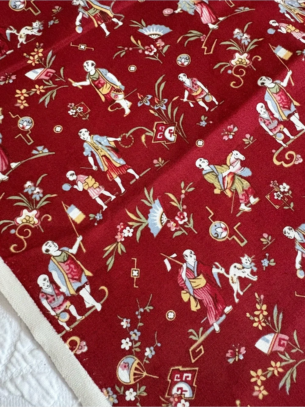 2.6 yards fabric David Textiles hundred boys Asian Chinese quilting cotton